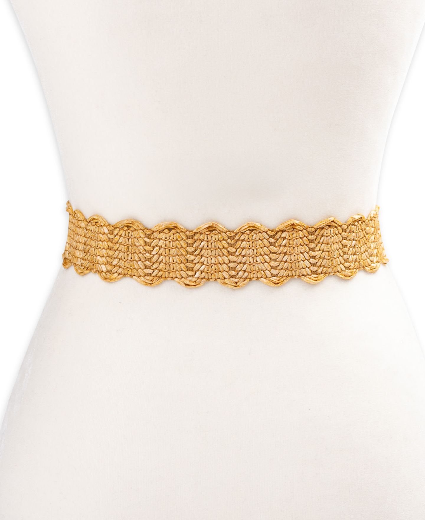 Женский ремень Sam Edelman Scalloped Edge Raffia Woven Belt — фото 5