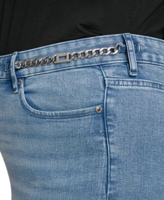 Plus Size Chain-Trim Flare Jeans, First&commat;Macy’s