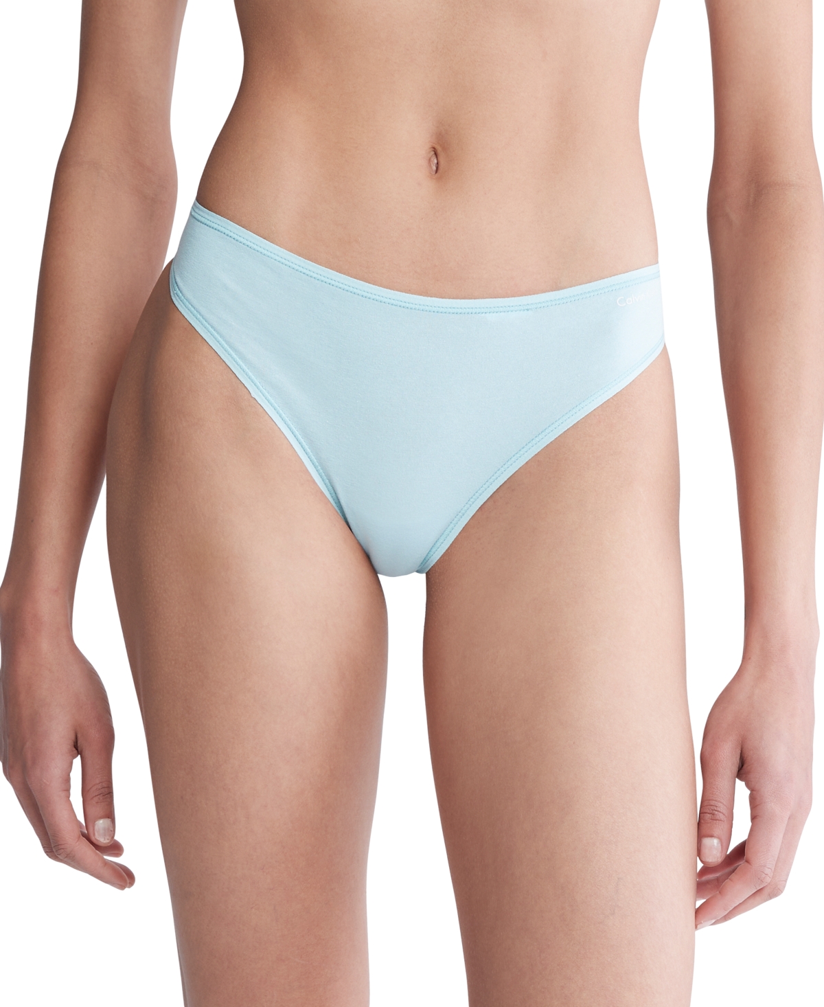Calvin Klein Cotton Form Thong Underwear Qd3643 In Stratosphere