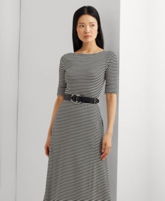 (取寄) ローレン ラルフローレン レディース ストライプド コットンブレンド ミディ タンク ドレス Lauren Ralph Lauren women Striped Cotton-Blend Midi Tank Dress Refined Navy/White Lauren Ralph Lauren Women's Striped Stretch Cotton Midi Dress - Macy's