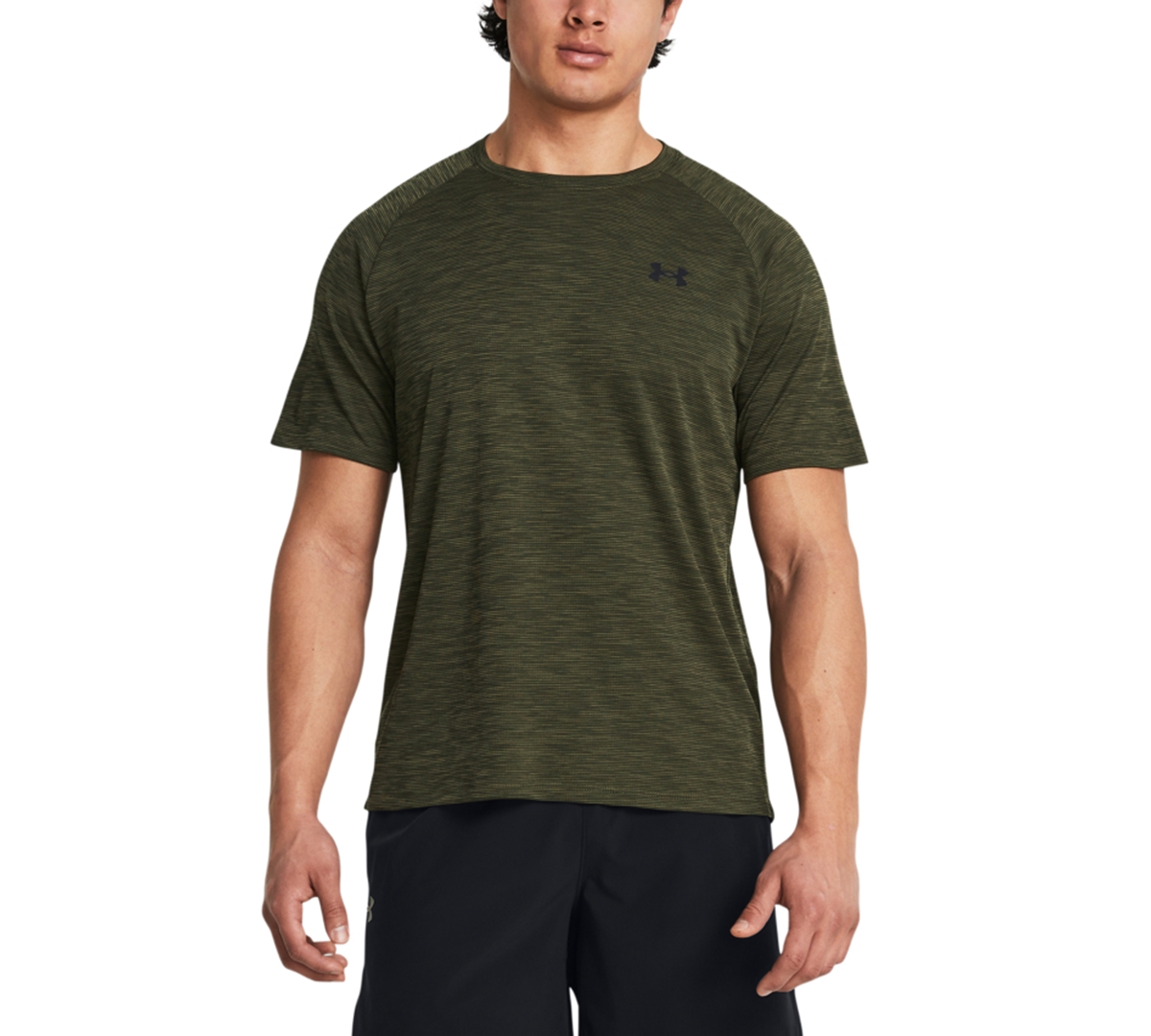 Shop Under Armour Men's Ua Tech Textured Performance T-shirt In Od Green