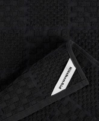 Quilted Cotton Terry Cloth Kitchen Towel, Oven Mitt, Potholder 4-Pack Set