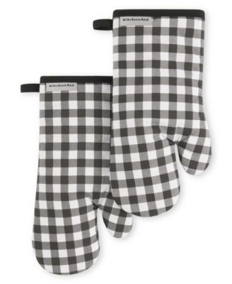 Gingham Oven Mitt 2-Pack Set, 7" x 13"