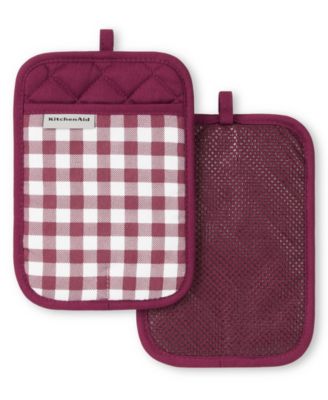 Gingham Pot Holder 2-Pack Set, 7" x 10"