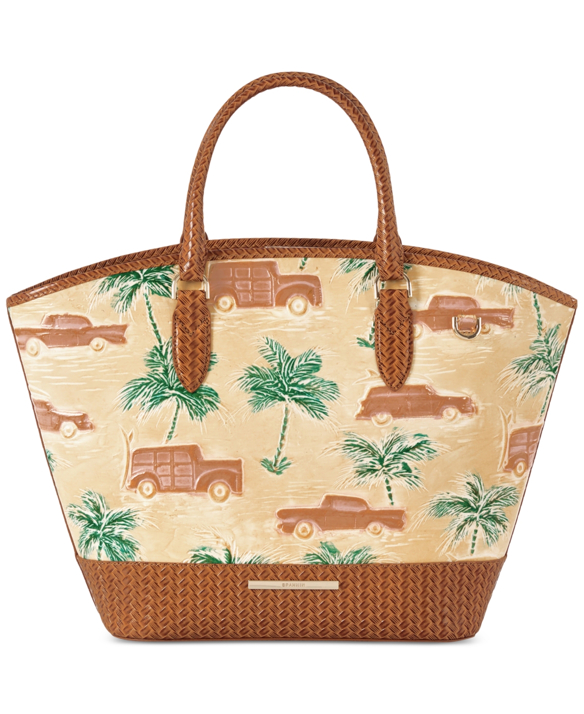 Shop Brahmin Jeanne Copa Cabana Leather Tote In Honey Brow