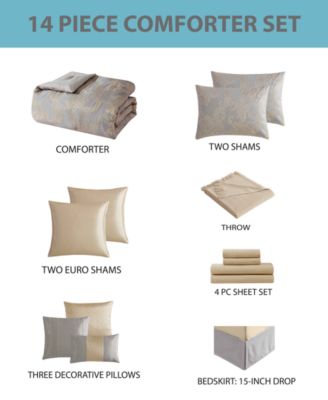 Olivia 14-Pc. Comforter Set, King, Exclusively at Macy’s