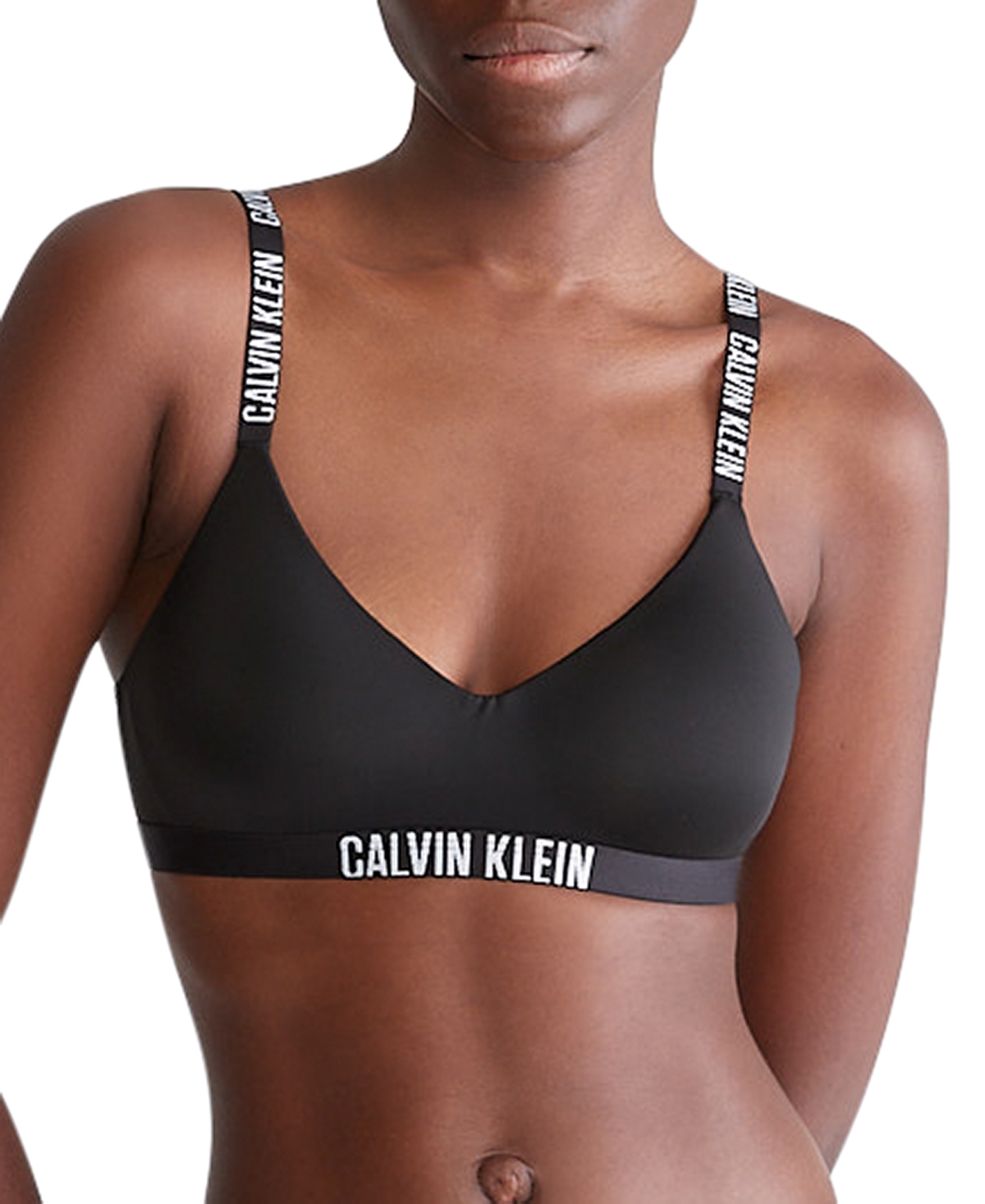 Shop Calvin Klein Women's Intense Power Micro Lightly Lined Bralette Qf7659 In Black