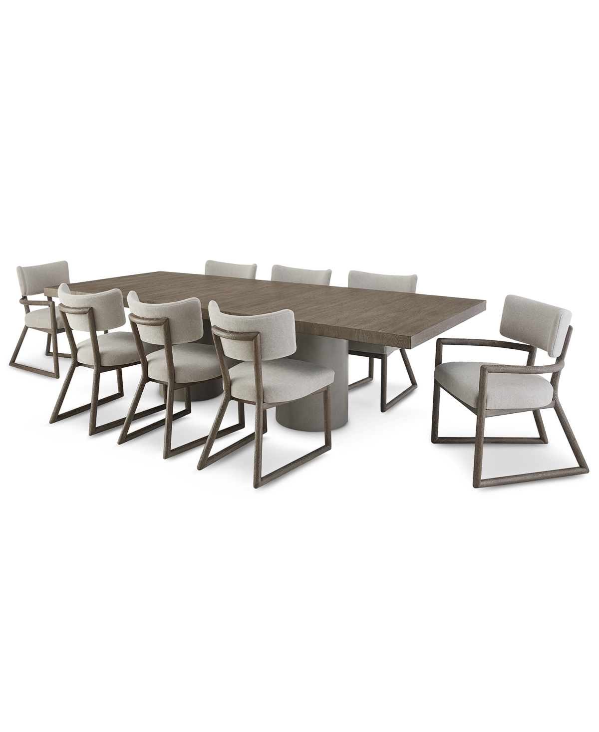 Bernhardt Fantasia 9pc Dining Set (table + 6 Side Chairs + 2 Arm Chairs) In No Color