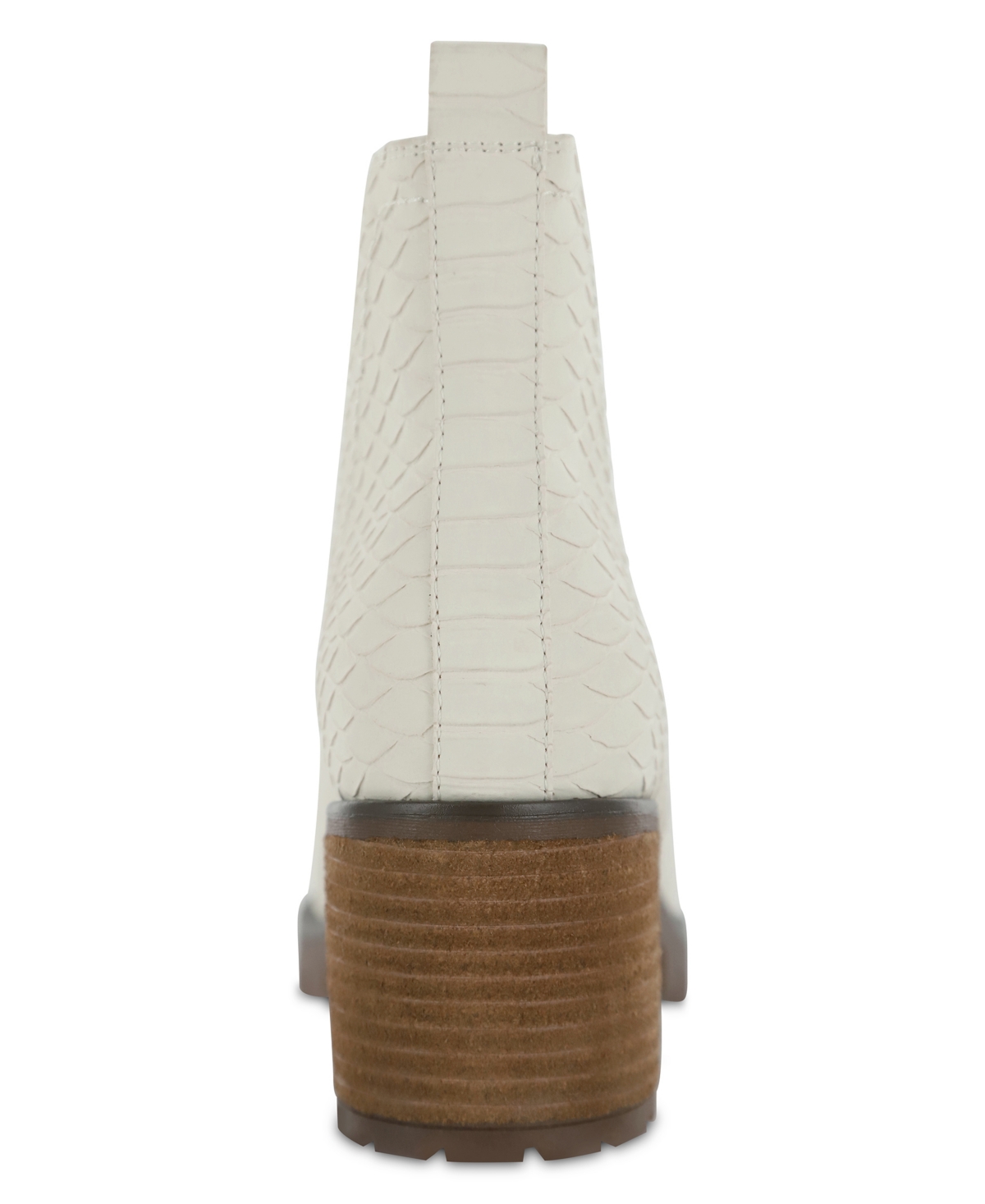Mia Women's Jody Lug Sole Chelsea Booties In White
