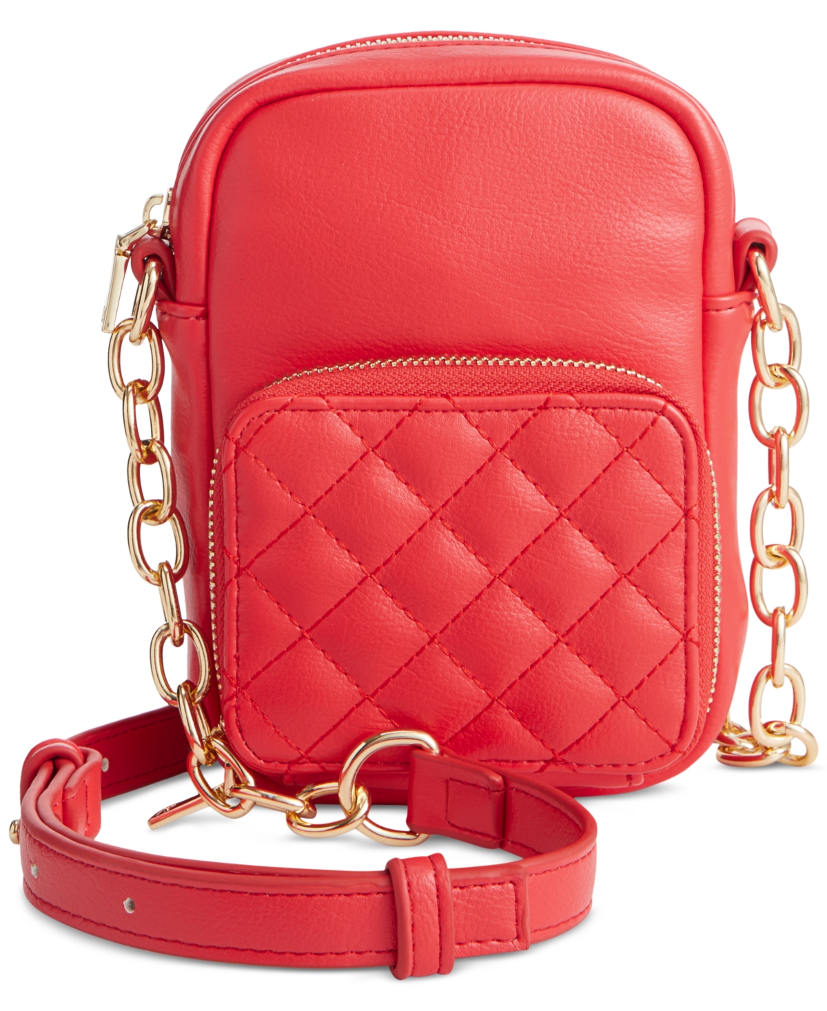 Hadli Quilted Zip Around Crossbody, Created for Macy's - Cayenne