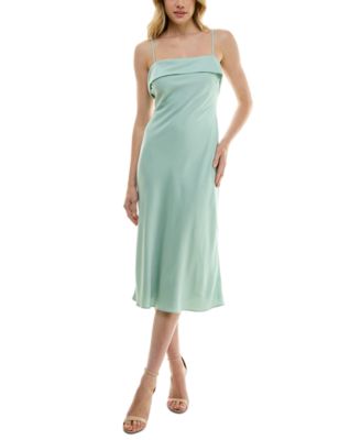 B Darlin - Juniors' Satin Midi Slip Dress