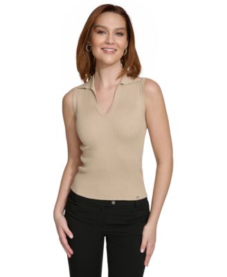Calvin Klein - Women's Sleeveless Collared Top