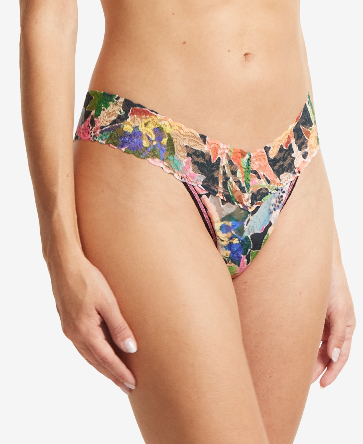 Shop Hanky Panky Printed Signature Lace Low Rise Thong, Pr4911 In Unapologetic