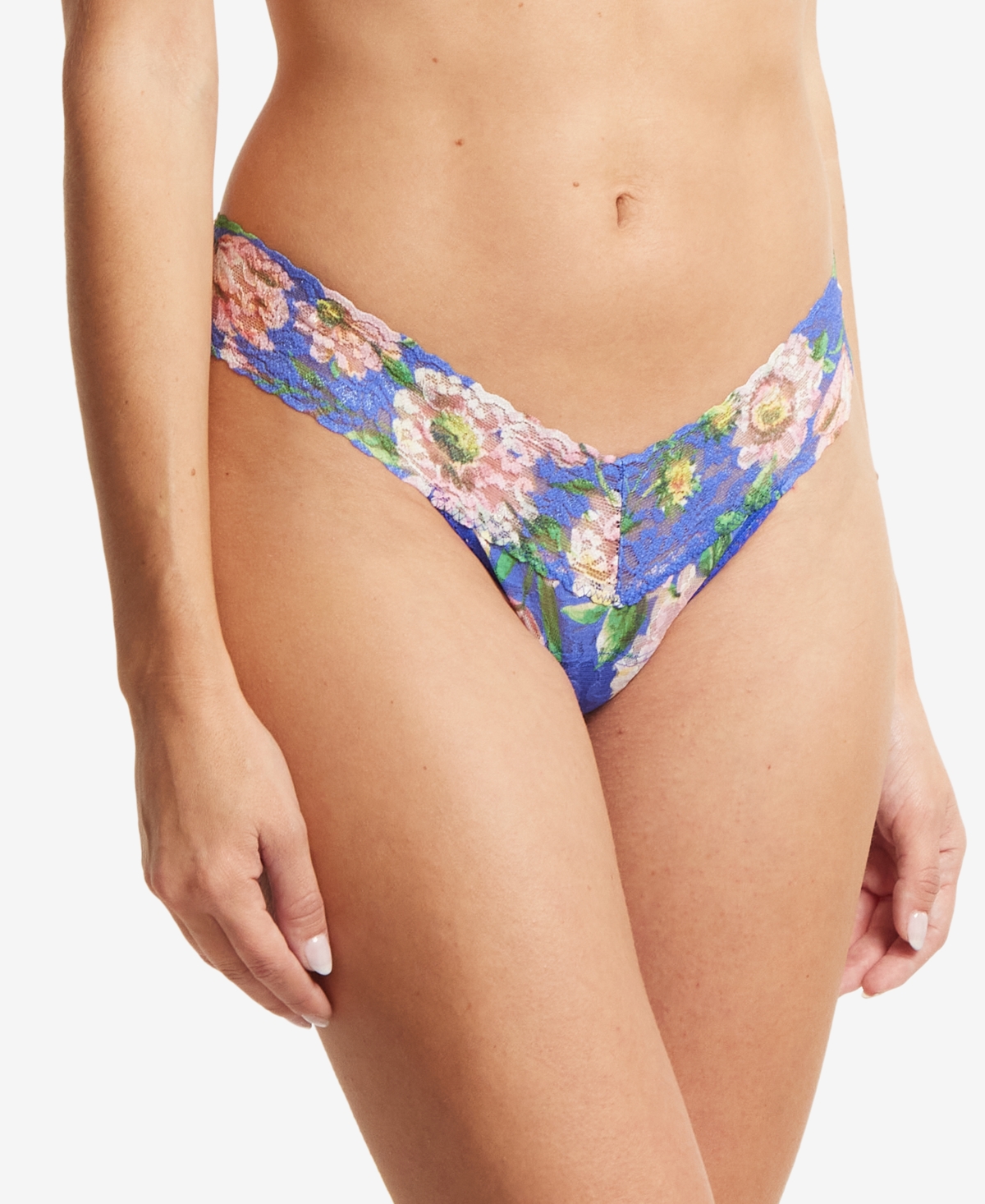Shop Hanky Panky Printed Signature Lace Low Rise Thong, Pr4911 In Happy Place