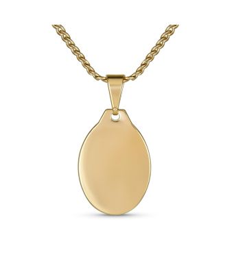 Oval Religious Medal Medallion Sacred Heart Of Jesus Photo Pendant Necklace Yellow Gold Plated