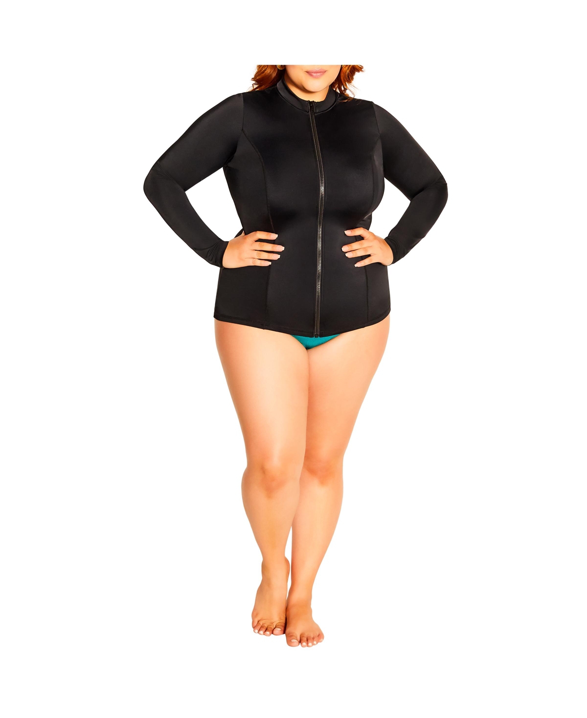Plus Size Cancun Long Sleeve Sun Top