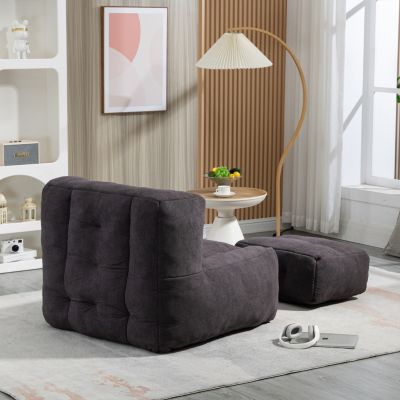  Bean bag and ottoman set for adults and kids