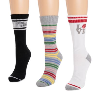 Women's 3 Pack Cotton Compression Crew Socks