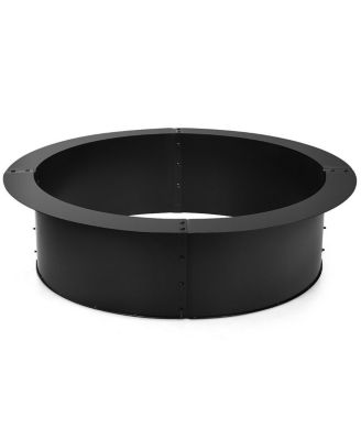 Round Steel Fire Pit Ring 36 Inch Outdoor Backyard Fire Pit Liner