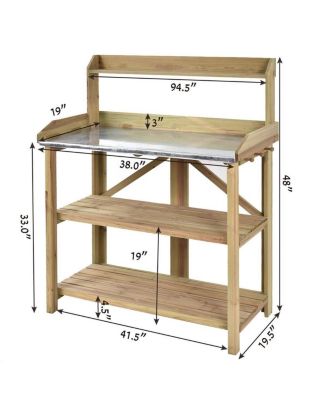 Garden Wooden Plant Bench Work Station