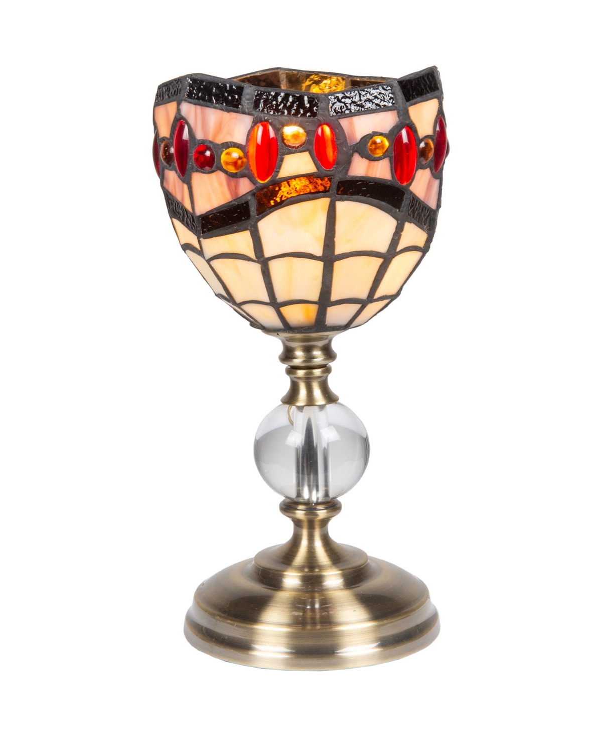 Dale Tiffany 12.5" Tall Fall River Accent Lamp In Multi-color