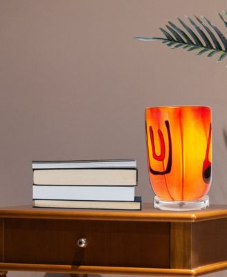 7.75" Tall Viscossia Hand Blown Art Glass Shade Accent Lamp