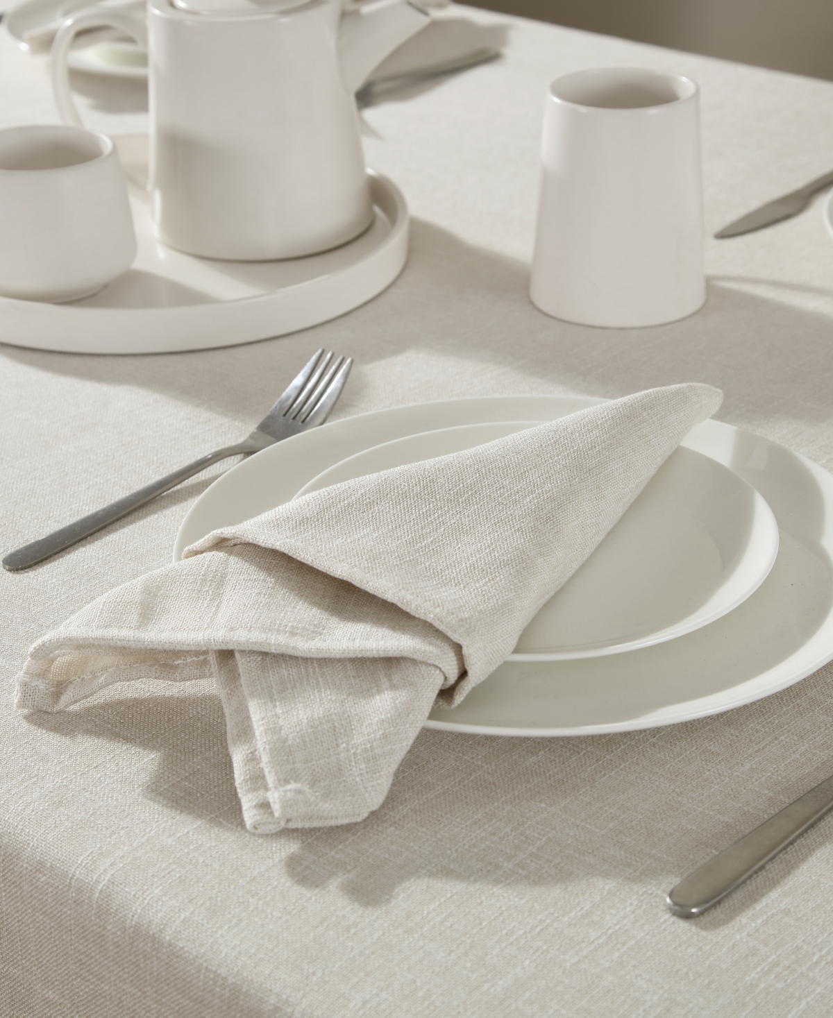Laura Ashley Harper 6 Piece Napkin Set, 18" L X 6" W, Service For 6 In Blush