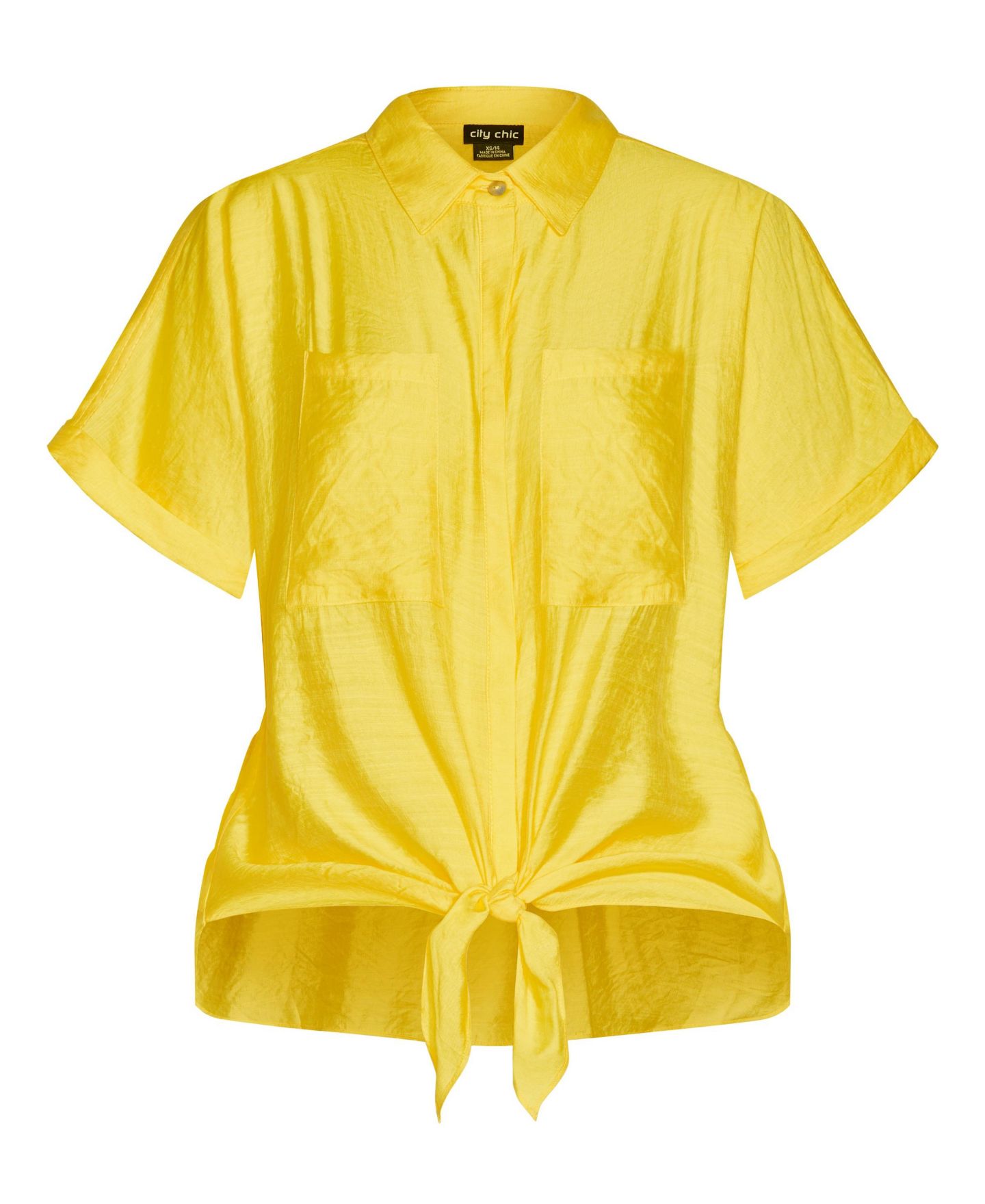 Женская рубашка CITY CHIC Plus Size Relaxed Summer, цвет: Dandelion — фото 3