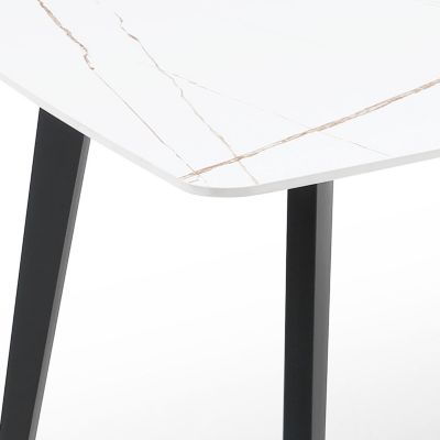 Porcelain Dining Table White 70"