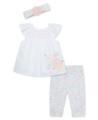 Little Me Baby Girls Daisy Love Tunic with Headband - Macy's