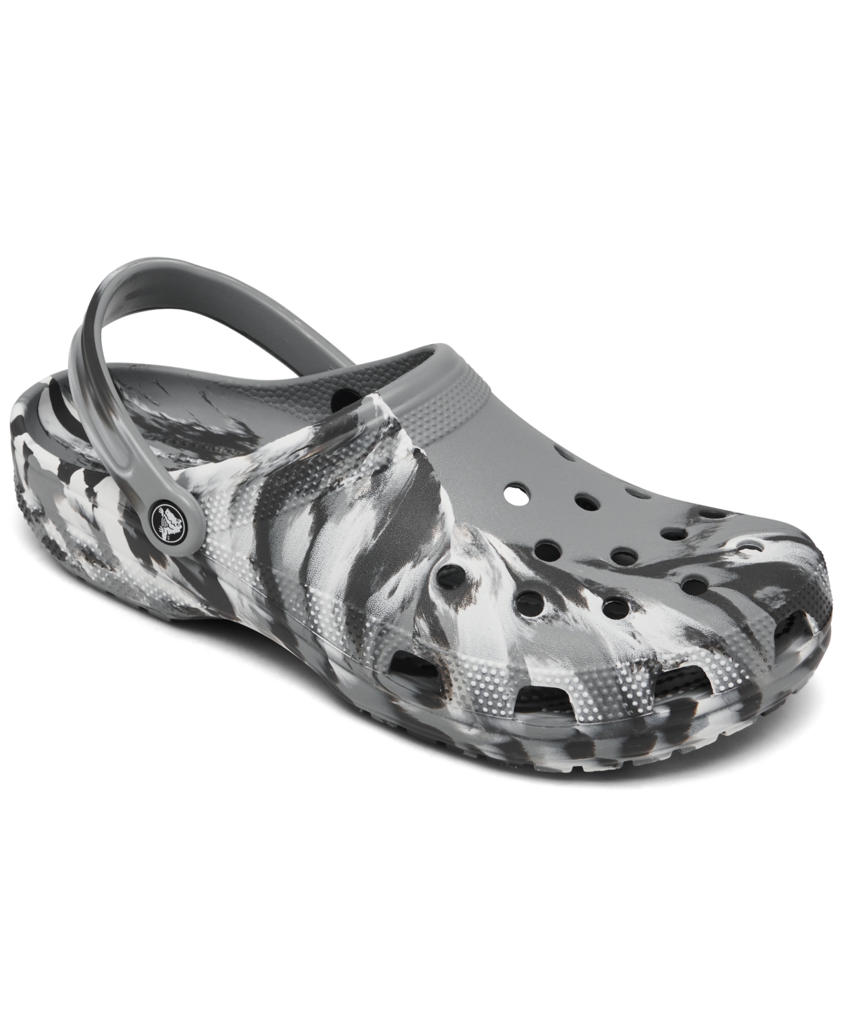 Men's Marbled Classic Clogs from Finish Line - White, Gray