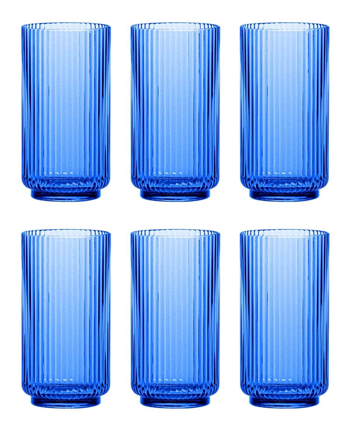 Tarhong Mesa Jumbo Cobalt Glasses, Set Of 6 In Blue