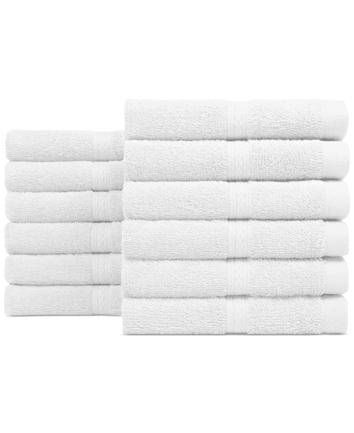 Shop Everyday Home By Trident Supremely Soft 100% Cotton 12-piece Washcloth Set In White
