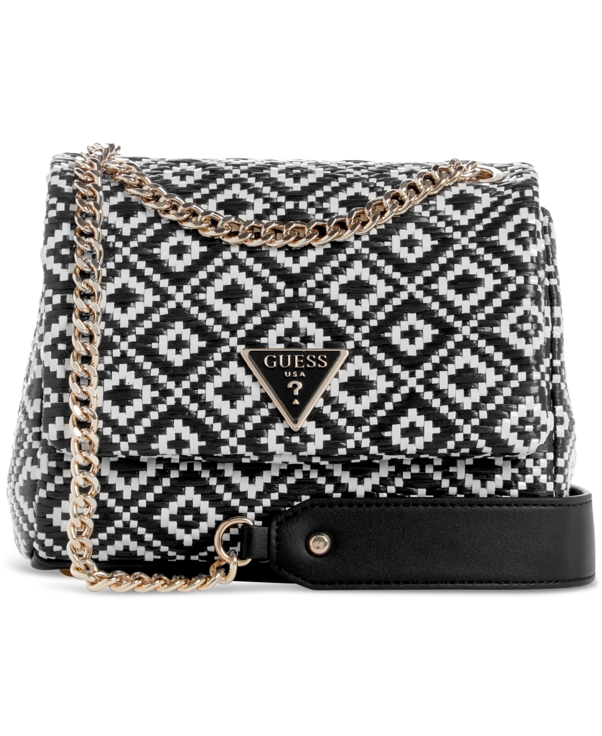 Guess Rianee Small Convertible Crossbody In Black