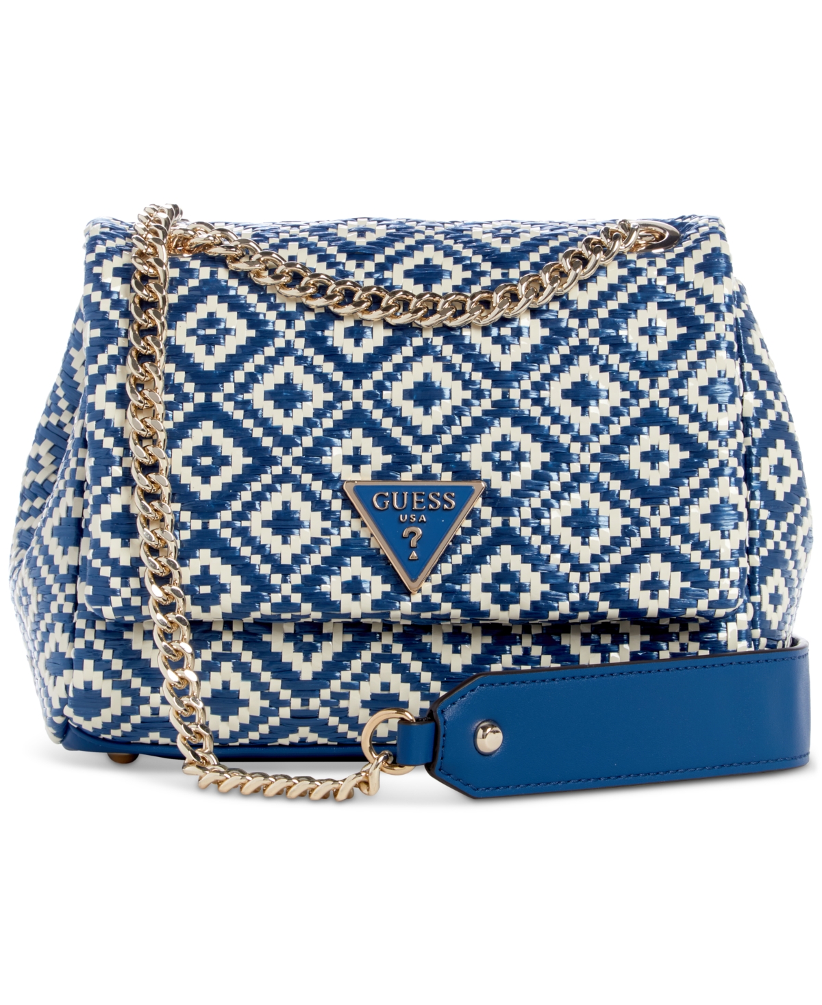 Guess Rianee Small Convertible Crossbody In Blue