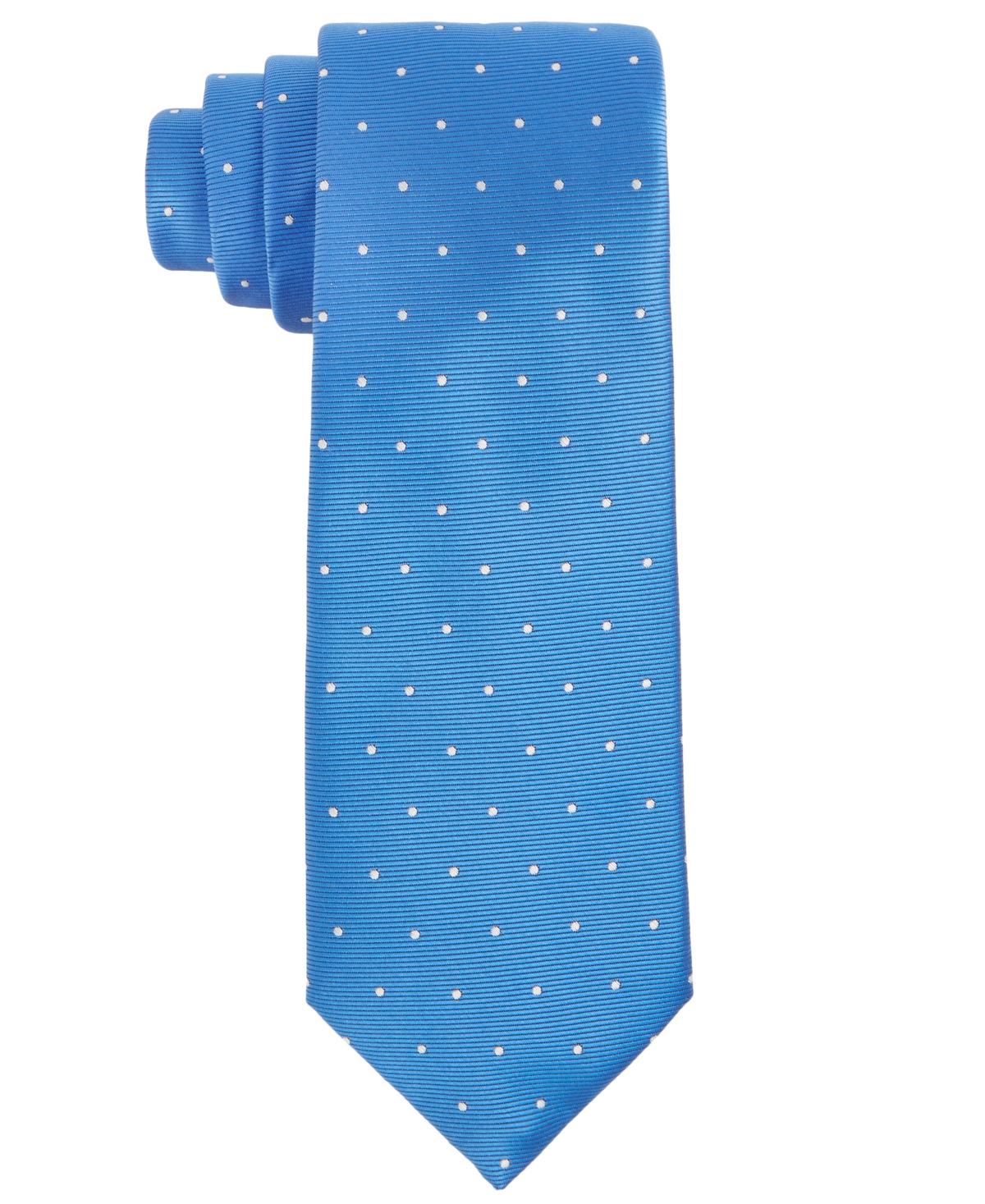Men's Royal Blue & White Dot Tie - Blue