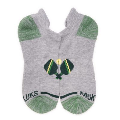 Men's 6 Pack Pickleball Ankle Socks, Black/Green, One Size