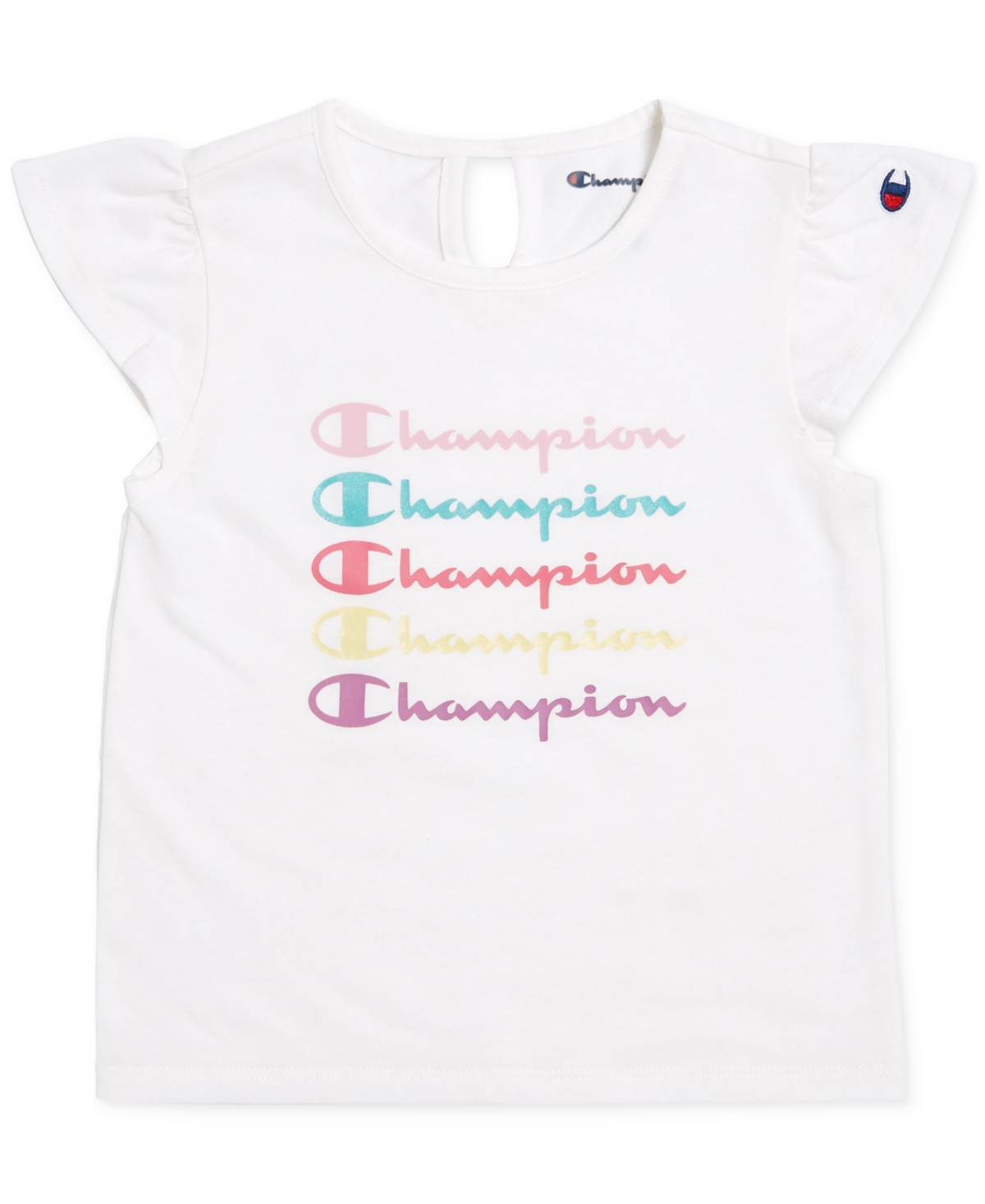 Champion Toddler & Little Girls Logo Graphic T-Shirt & Logo-Print Bike Shorts, 2 Piece Set