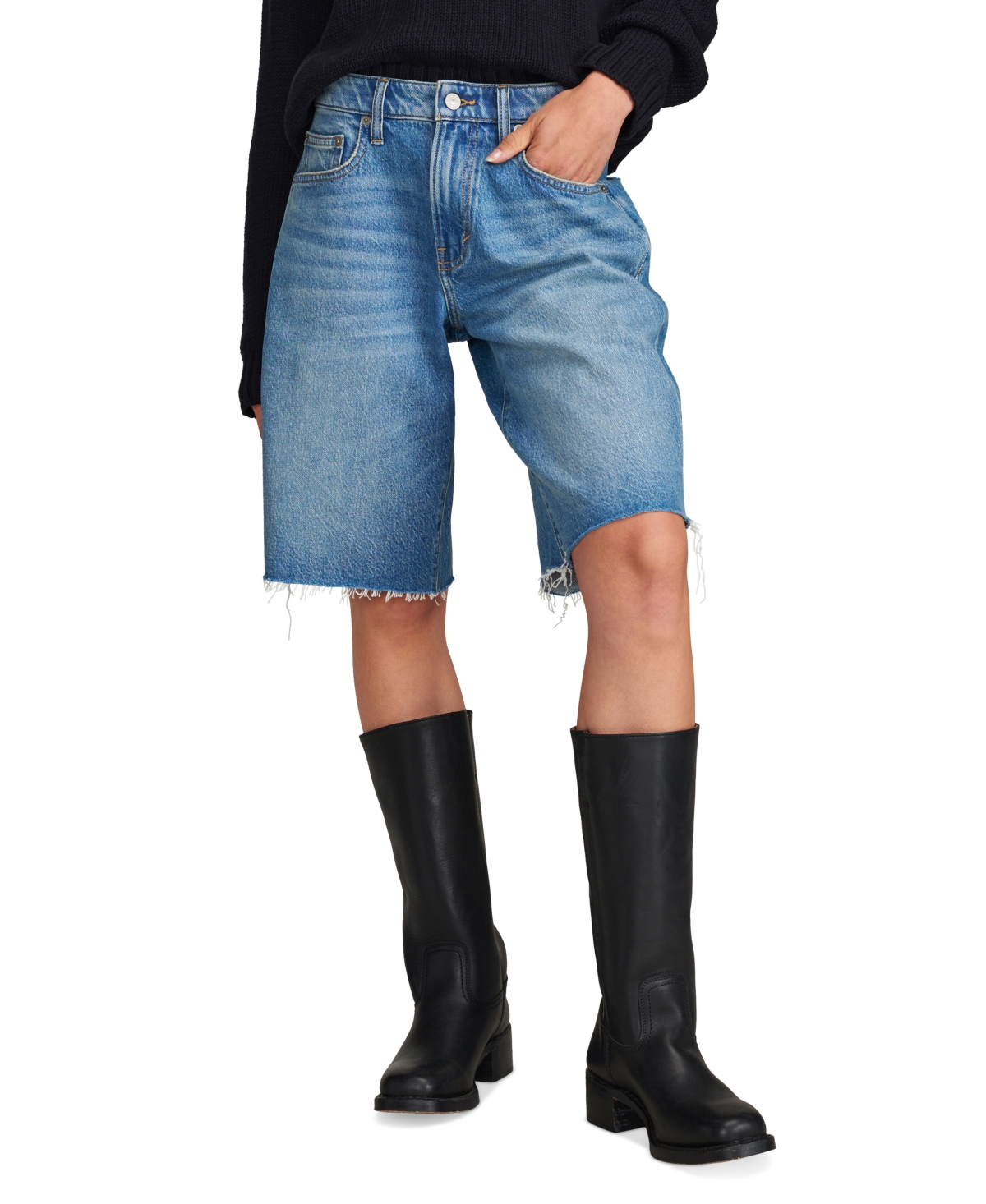 LUCKY BRAND WOMEN'S RELAXED DENIM BERMUDA SHORTS