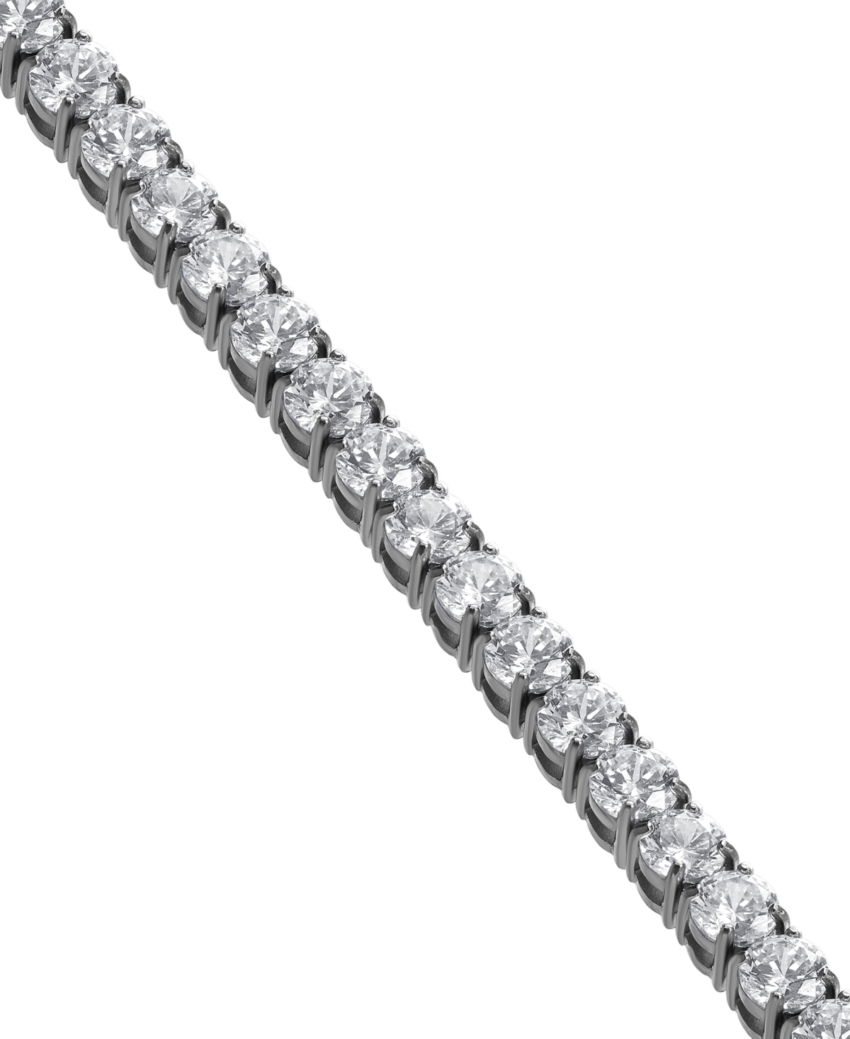 Blackjack Men's Cubic Zirconia Tennis Bracelet in Stainless- Steel