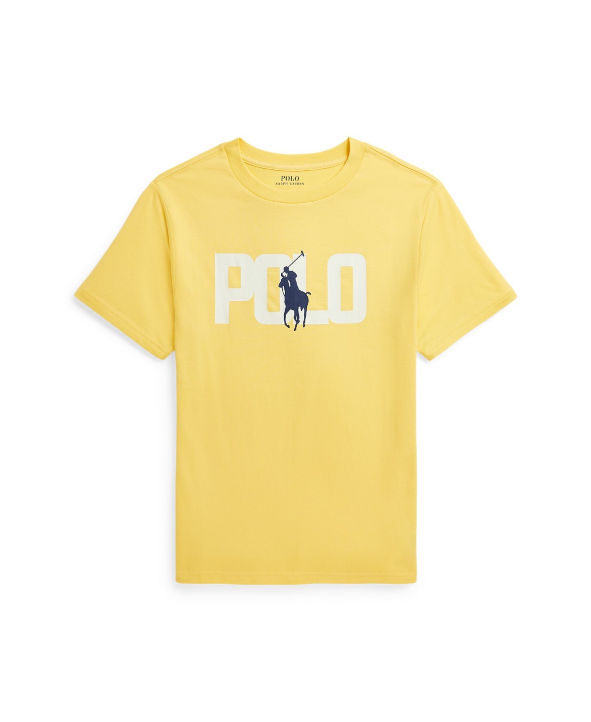 Shop Polo Ralph Lauren Big Boys Color-changing Logo Cotton Jersey T-shirt In Oasis Yellow