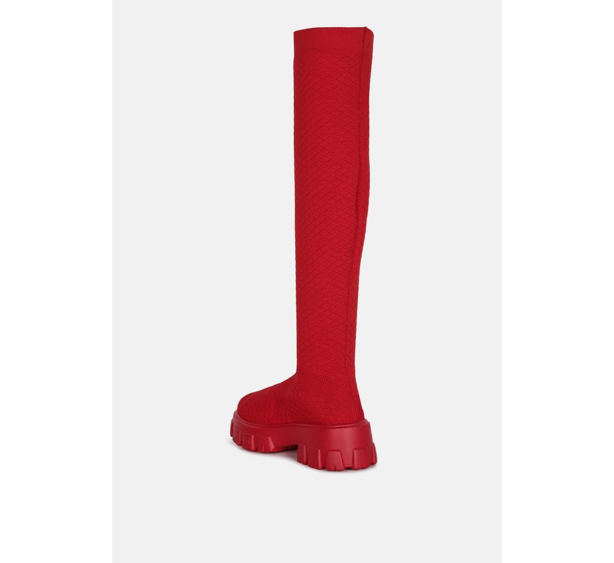 London Rag Loro Stretch Knit Knee High Boots