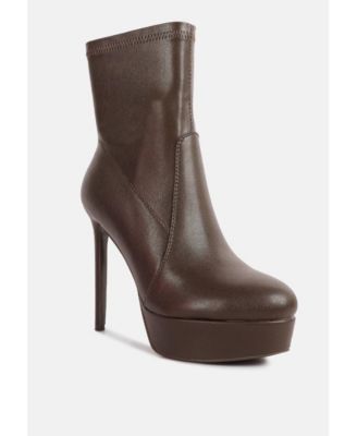 Rossetti stretch pu high heel boots