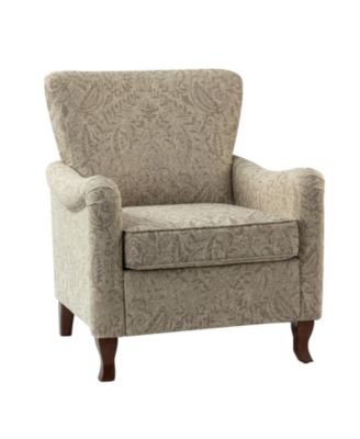 Ewert Comfy Floral Fabric Pattern Armchair with Wingback Design - Macy's