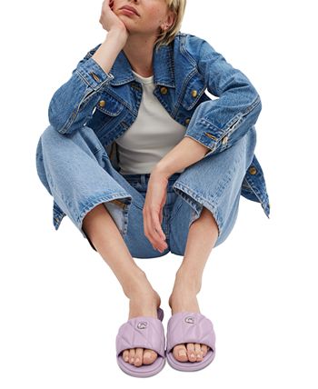 Women s Holly Quilted Puffy C Slide Flat Sandals