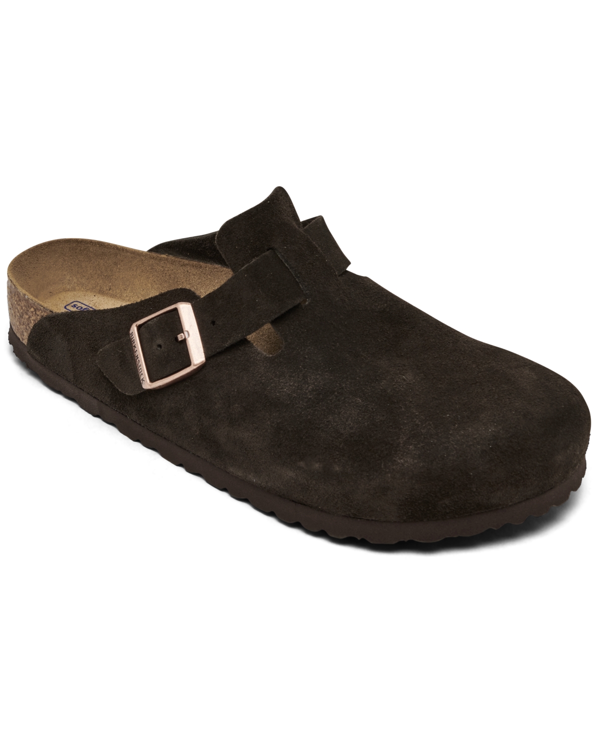 Men's Boston Soft Footbed Suede Leather Clogs from Finish Line - Brown