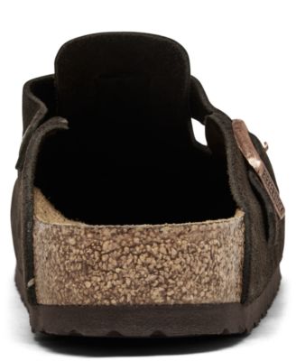 Men's Boston Soft Footbed Suede Leather Clogs from Finish Line