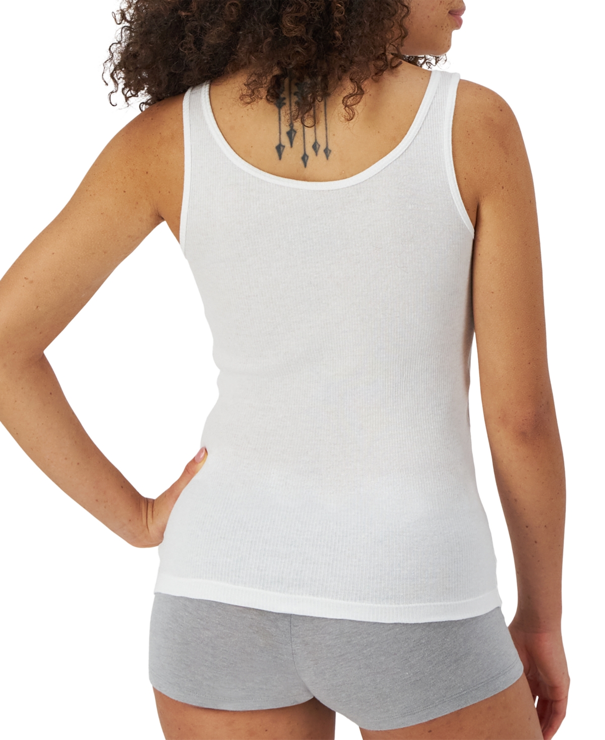 Hanes Women's 2-Pk. Originals Stretch Tank Tops  -White