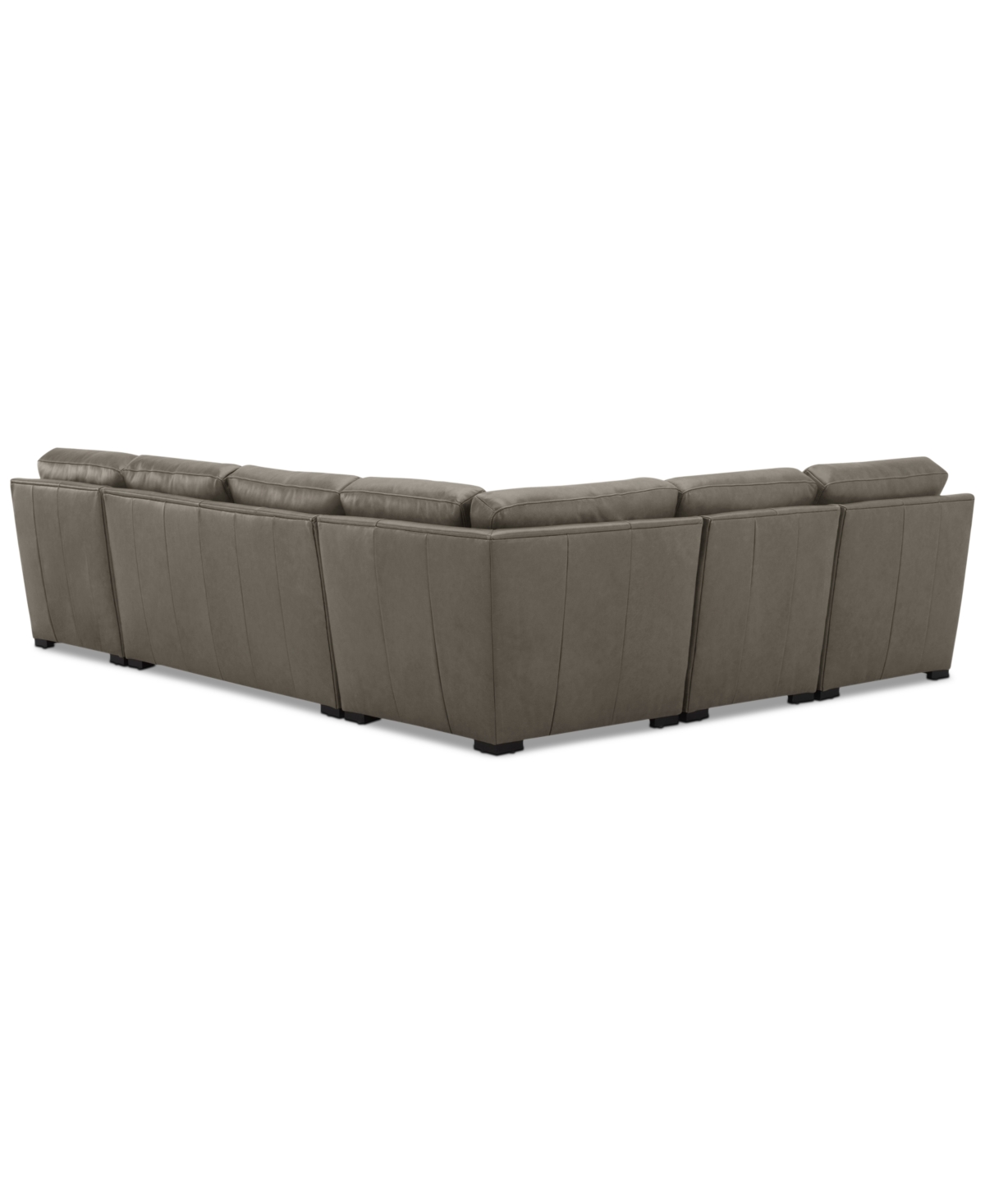 Radley 5-Pc. Leather Square Corner L Shape Modular Sectional