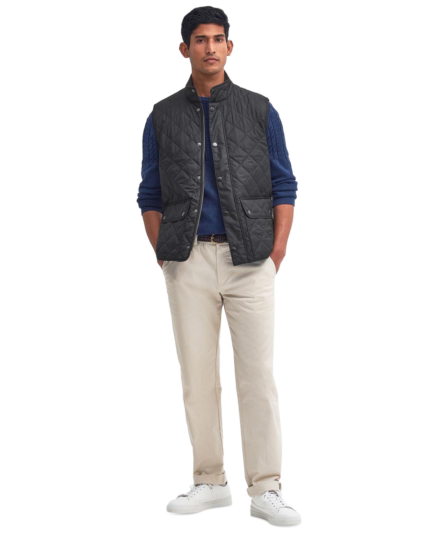 Мужской жилет Barbour Lowerdale Quilted Vest, цвет: Чёрный — фото 2